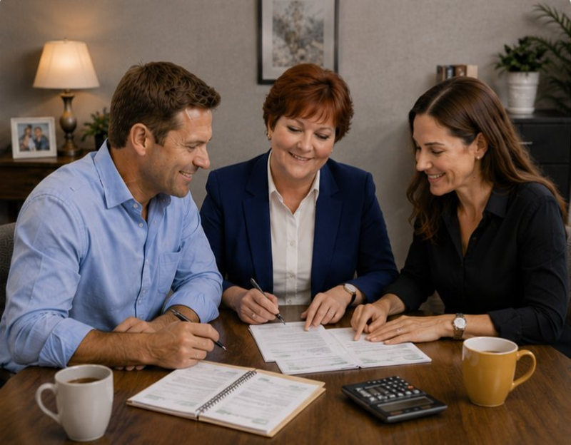 Lynnette Nadeau mediating child support agreement between parents in Texas